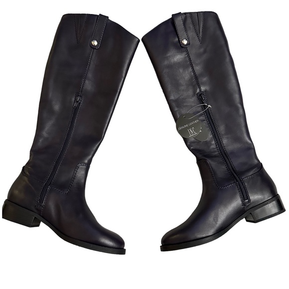 INC International Concepts Women's Fawne Leather Tall Riding Boots Size 5.5 - Picture 1 of 11